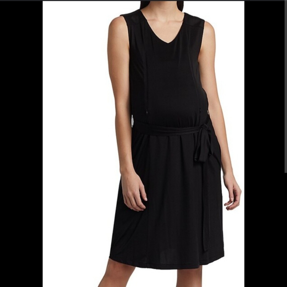 Emilia George Black Vivien Sheath Maternity Dress